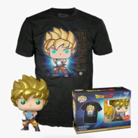 Funko POP! and Tee: Dragon Ball Z Goku Vinyl Figure and Unisex T-Shirt Gamestop Exclusive