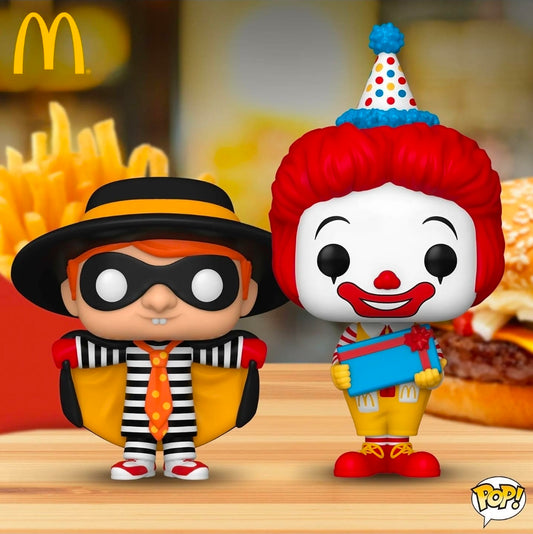 Funko Pop! Ad Icons: Birthday Ronald McDonald #180 - McDonalds Hamburglar #181