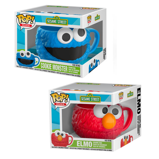 Funko Pop! Mug - Sesame Street: Elmo & Cookie Monster Ceramic Collectible Mug