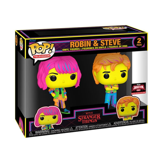 Funko Pop! Stranger Things: Blacklight Robin & Steve 2 Pack (2024 TargetCon)
