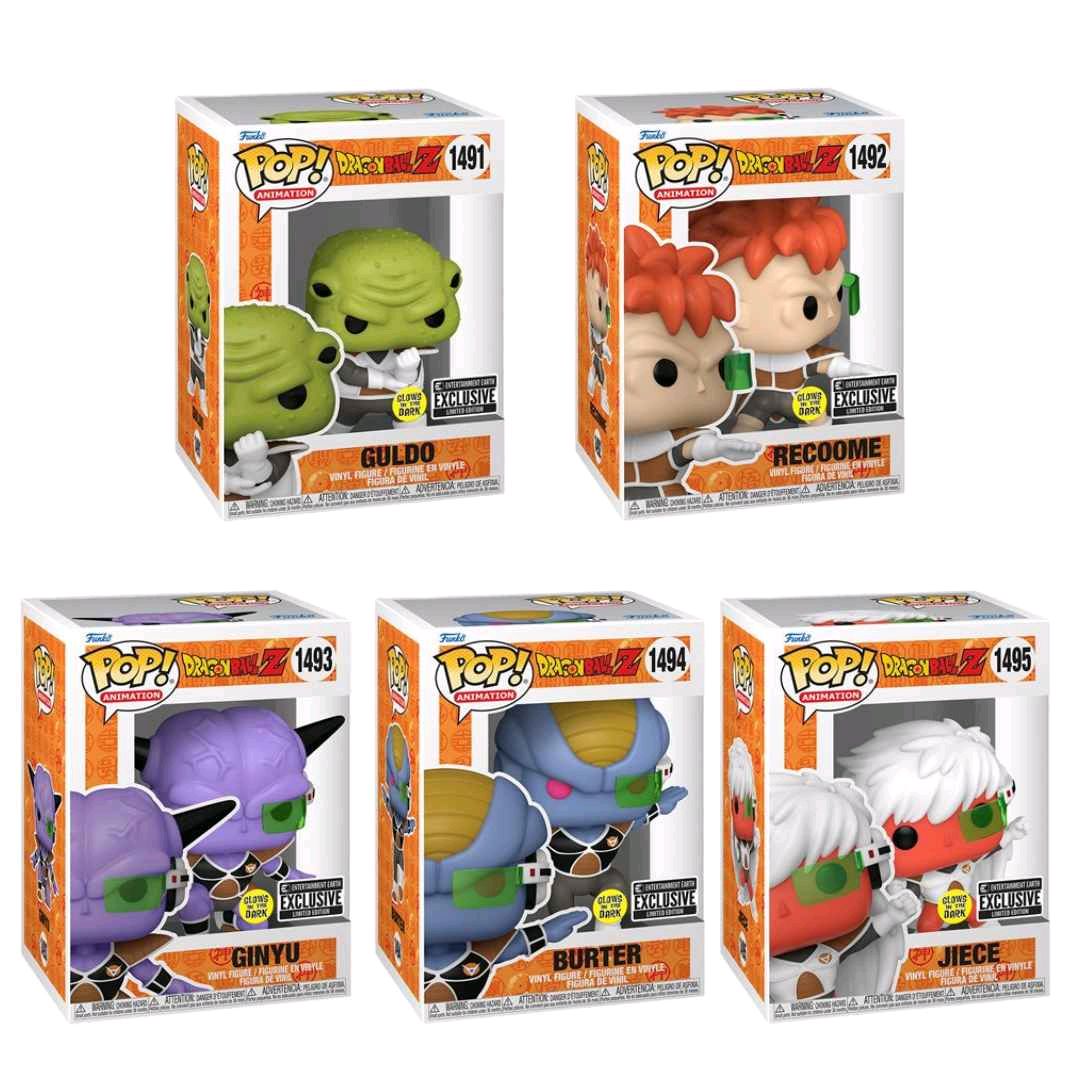 Funko Pop! Dragon Ball Z - Guldo (GITD) - Recoome (GITD) - Ginyu GITD) -Burter (GITD) - Jiece  (GITD)