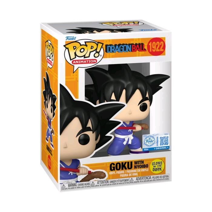 Dragon Ball Z- Goku with Nyoibo Glow-in-the-Dark Pop! Vinyl Figure