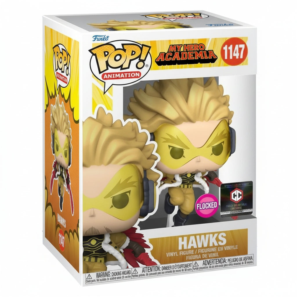Funko Pop! My Hero Academia: Hawks (Flocked) (Chalice Collectibles)